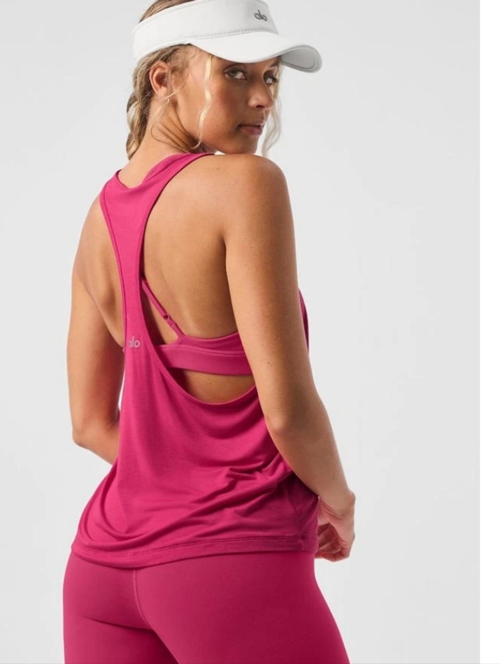 ALO Yoga Women’s All Day Tank — Pink Summer Crush